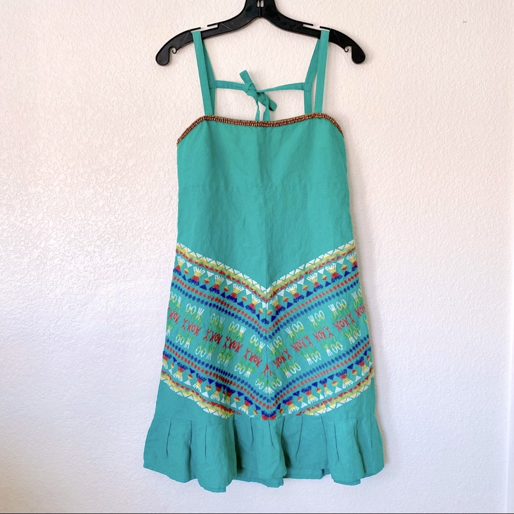 Free People Island Passage Embroidered Dress